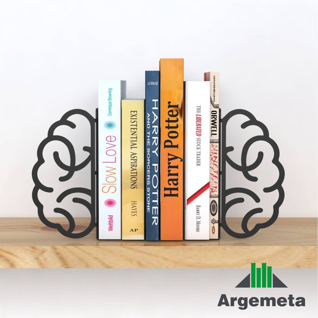 Brain Bookend, Mind, İdea, Clever Bookends, Sujetalibros, Book Support