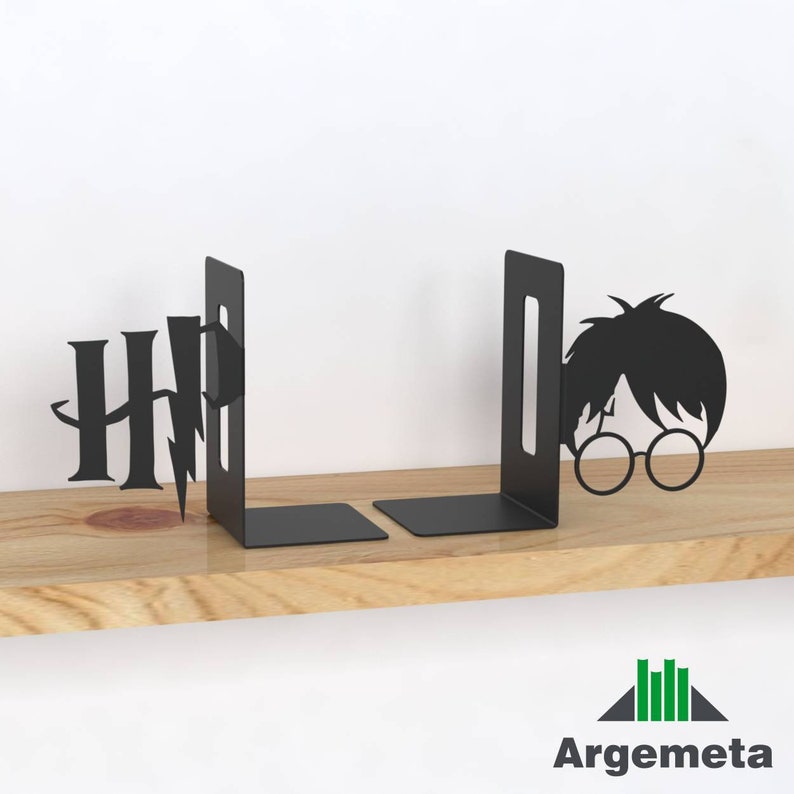 Metal Harry, Hogwarts, Dumbledore, Potter Bookend, Wizard Bookends