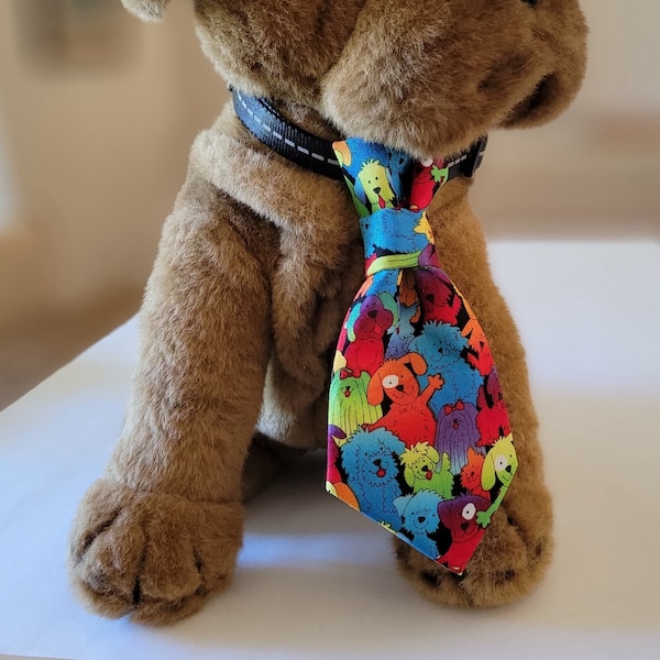 Colorful Fun Dog Necktie