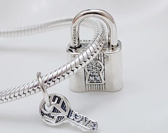 Pandora Padlock and Key Dangle Charm