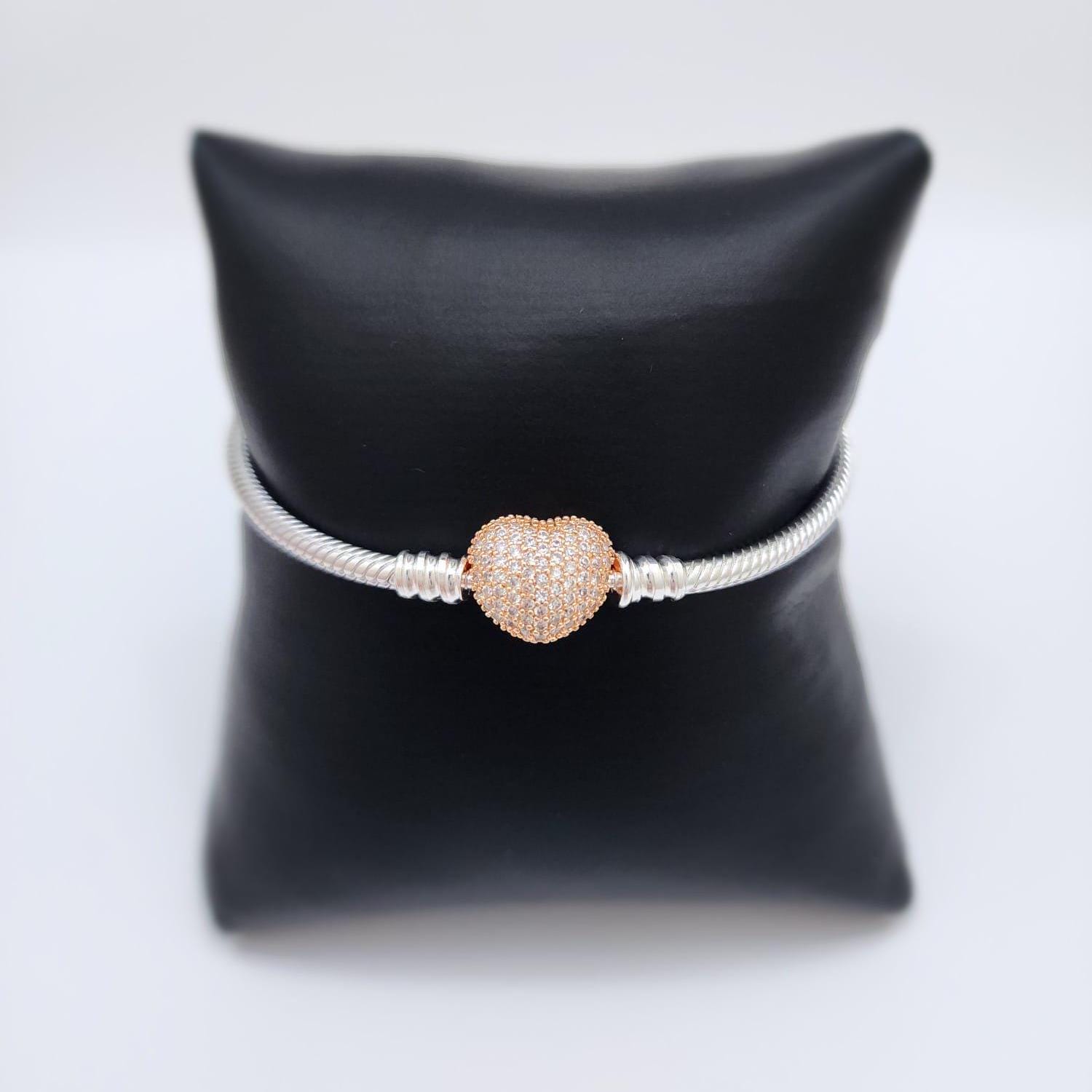 Pandora Pavé Heart Clasp Bracelet, Rose Gold-plated - Etsy
