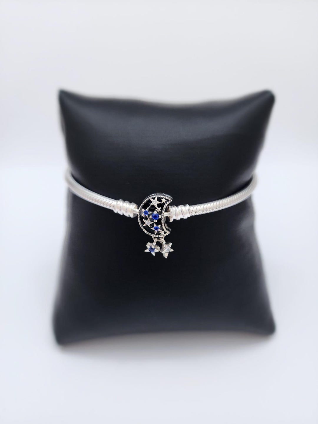 Pandora Sparkling Moon Clasp Snake Chain Bracelet - Etsy