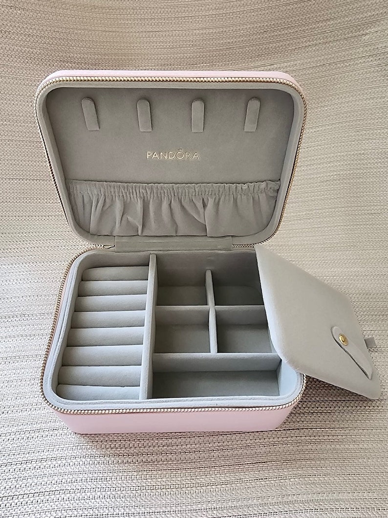 Pandora Jewelry Pink Box for Bracelets, Charms, Rings, Earrings Storage Box image 1