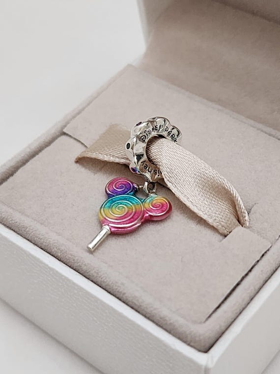 Pandora Disney Parks Mickey Mouse Rainbow Lollipop Charm - Etsy