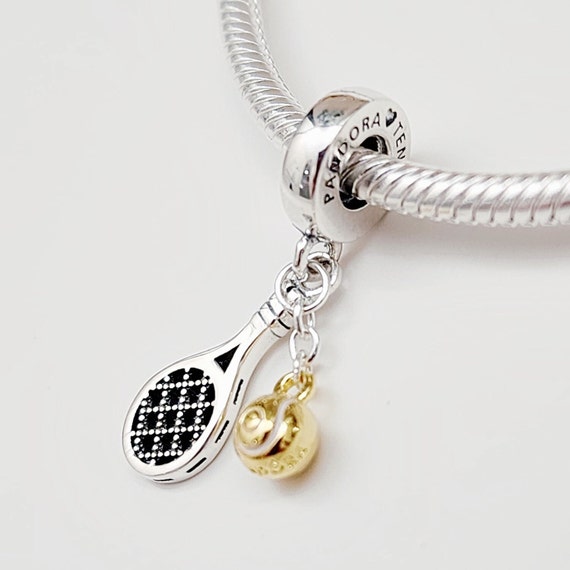 Pendentif Ou Charm Raquette De Tennis — Argenté, Vintage, France, Excellent état