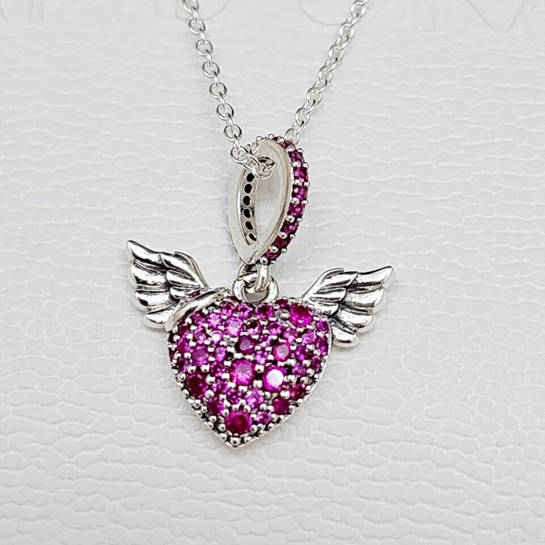New Fashion 925 Pounds Silver Heart Shaped Diamond Necklace Designs With Angel  Wings, Rose Gold And Pink Accents Compatible With Pandora From  Chenyepandora, $9.59 | DHgate.Com
