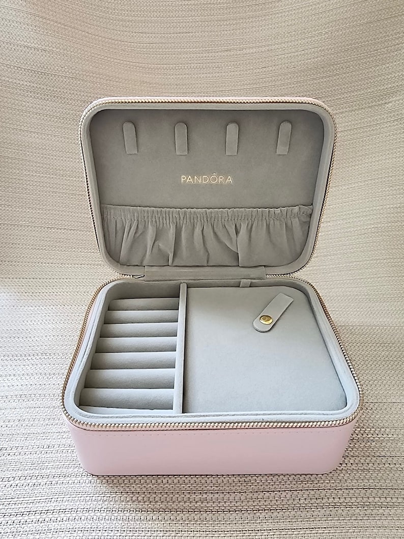Pandora Jewelry Pink Box for Bracelets, Charms, Rings, Earrings Storage Box image 2