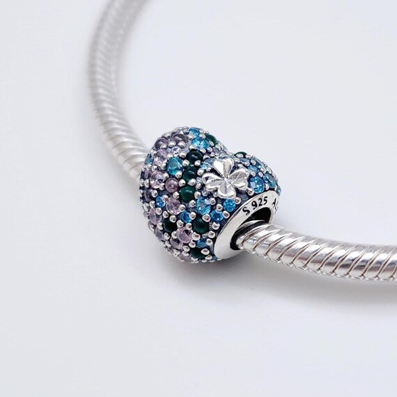 Pandora Pave Clover Heart Charm