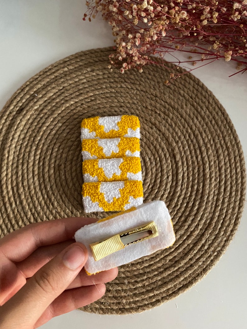 Punch Needle Hair Clips Set of 2 Hairclips Punch Hair Clips Etsy