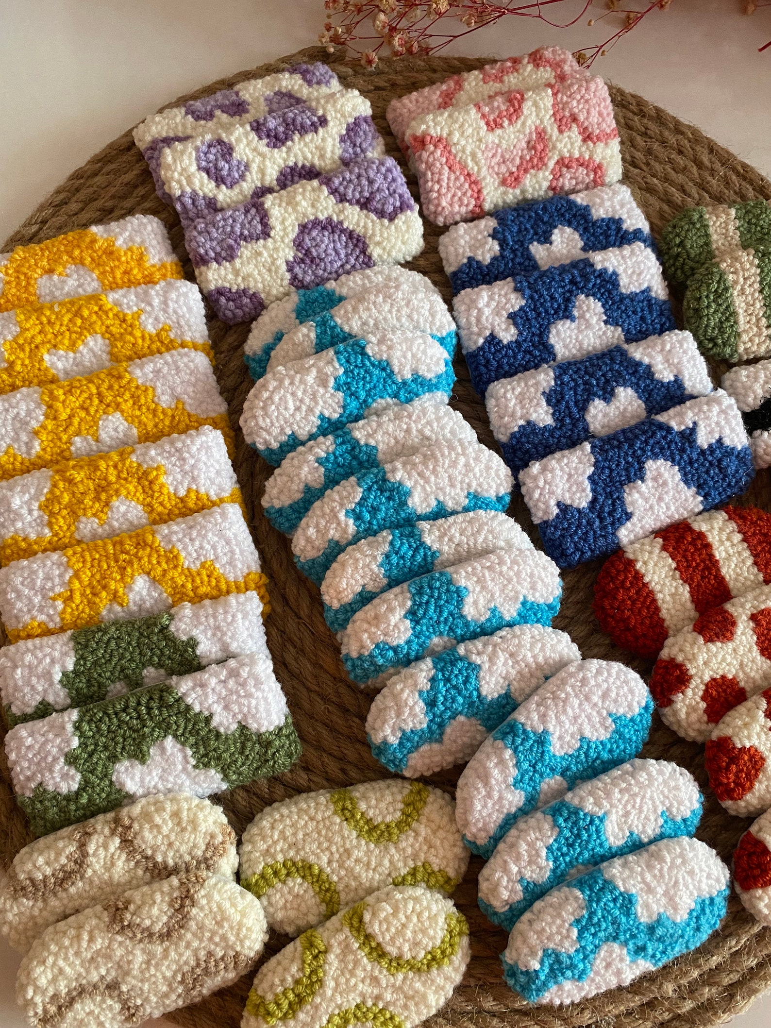 Punch Needle Hair Clips Set of 2 Hairclips Punch Hair Clips Etsy