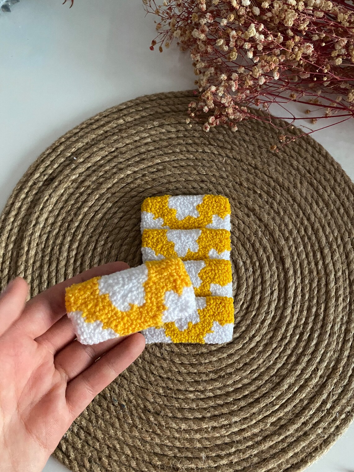 Punch Needle Hair Clips Set of 2 Hairclips Punch Hair Clips Etsy