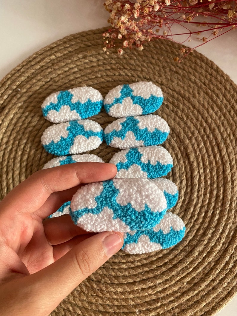 Punch Needle Hair Clips Set of 2 Hairclips Punch Hair Clips Etsy