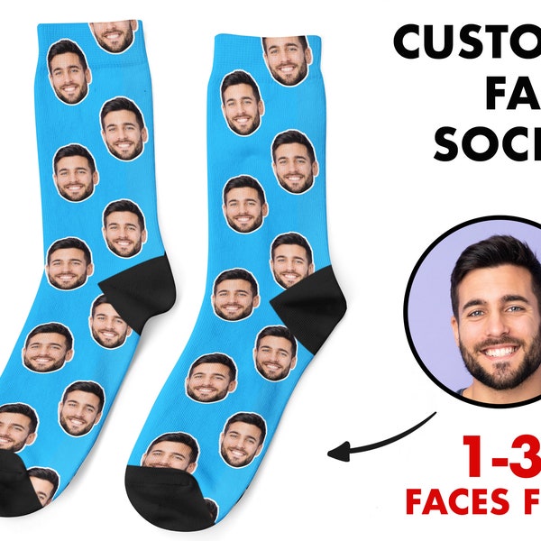 Custom Face Socks, Personalized Photo Socks, Picture Socks, Face on Socks, Customized Funny Photo Gift For Her, Him or Best Friends