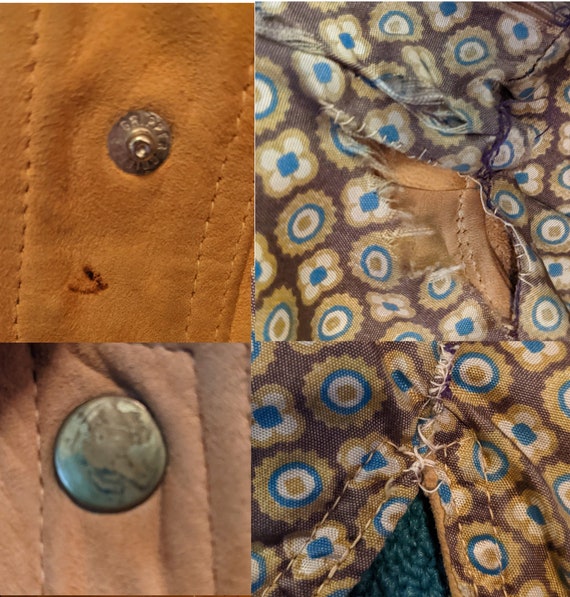 70's Cool Camel-colored Suede Shirt Jacket - image 10