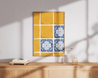 Vintage Kitchen Tile Wall Art | Retro Kitchen Decor | Printable Poster