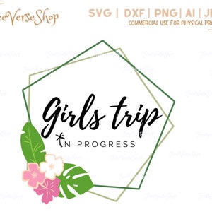 Girls Trip in progress - Funny SVG, Includes Svg, Dxf, AI, Png, Jpg Friendship  SVG