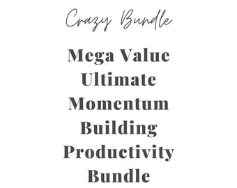 May include: A calendar icon with the text "Crazy Bundle" and the words "Mega Value Ultimate Momentum Building Productivity Bundle" below it.