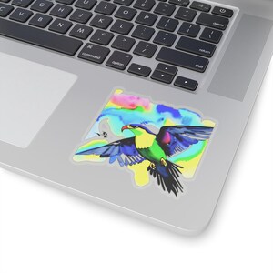 Bird Watercolor Kiss-Cut Stickers - Laptop, Phone, Unique Gifts. Cute Small Decals, Adhesive Vinyl Decals, Nature Lovers, Birdwatchers, Bird