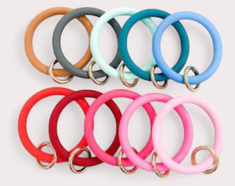 Pulsera llavero de silicona: llavero flexible de mano libre para la muñeca