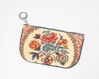 Persian Garden Pouch: Handmade Boho Zipper Wallet, Ethnic Coin Purse