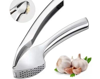 Premium Zinc Garlic Press, Crusher & Masher, Dishwasher Safe