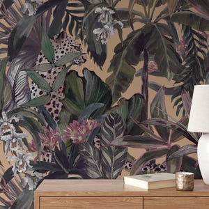 Hidden cheetah wallpaper, beautiful wild cat cheetah removable wallpaper, peel and stick wallpaper, animal wall art, home decor - 1929