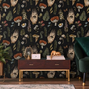 Dark Mystical Wallpaper, Black Wallpaper, Dark Moody Wall Art