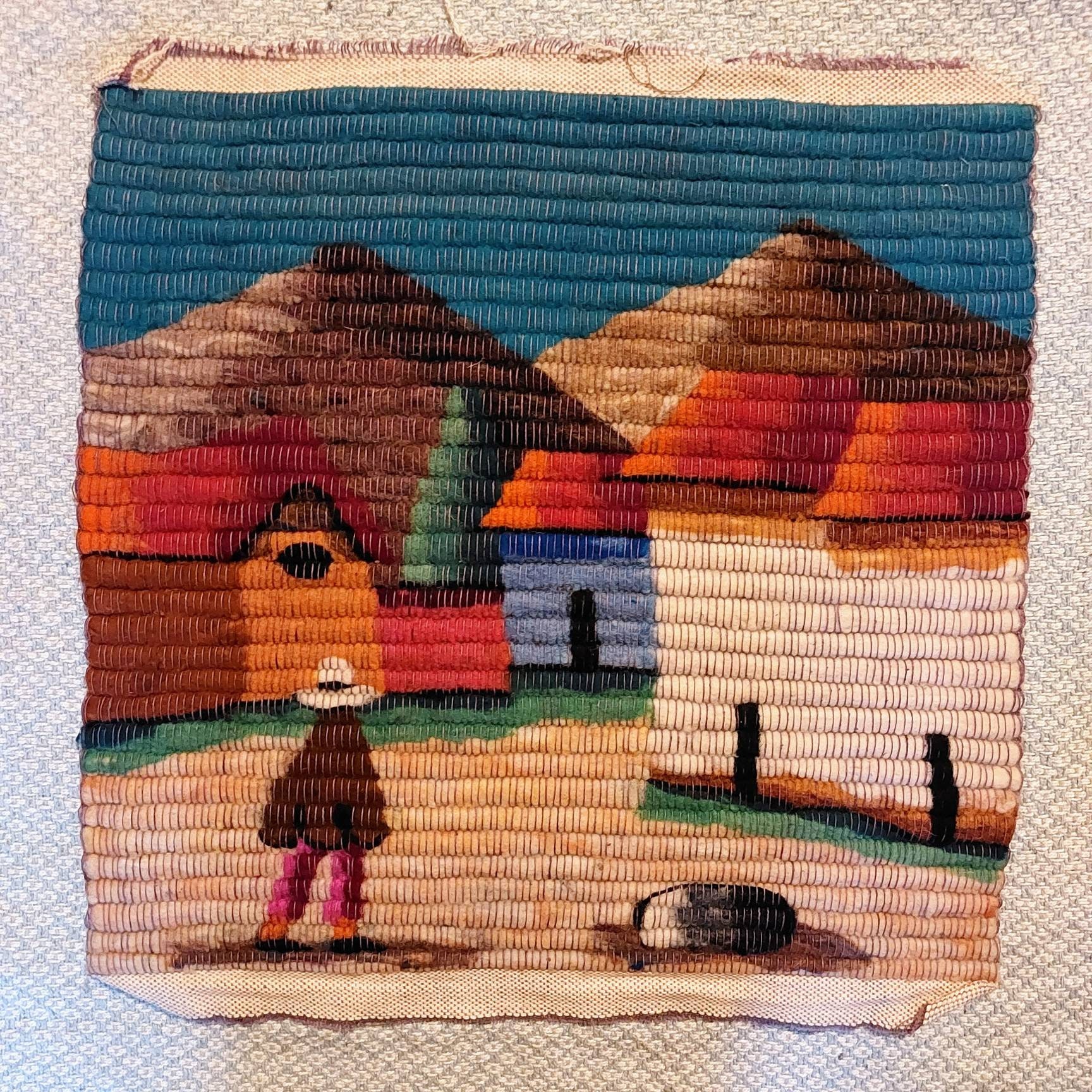 Vintage Peru Wall Hanging Tapestry Women Native Handmade 100% - Etsy