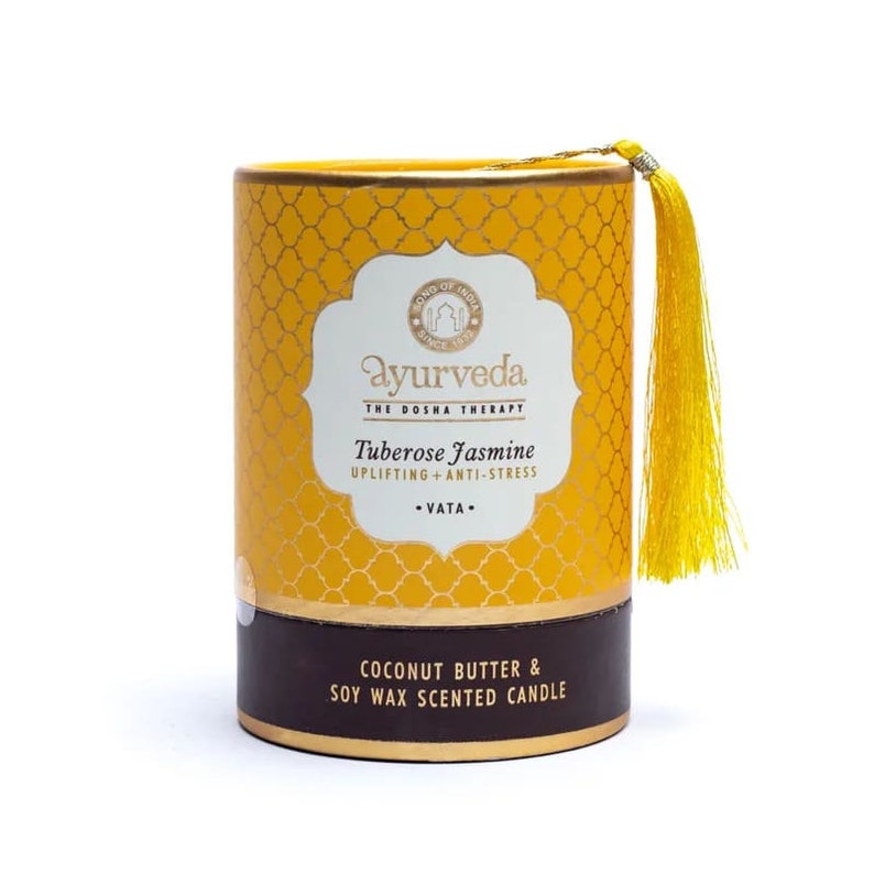 Sage Candle Scented White Sage Mint Ayurveda Kapha 55H Slow Dosha