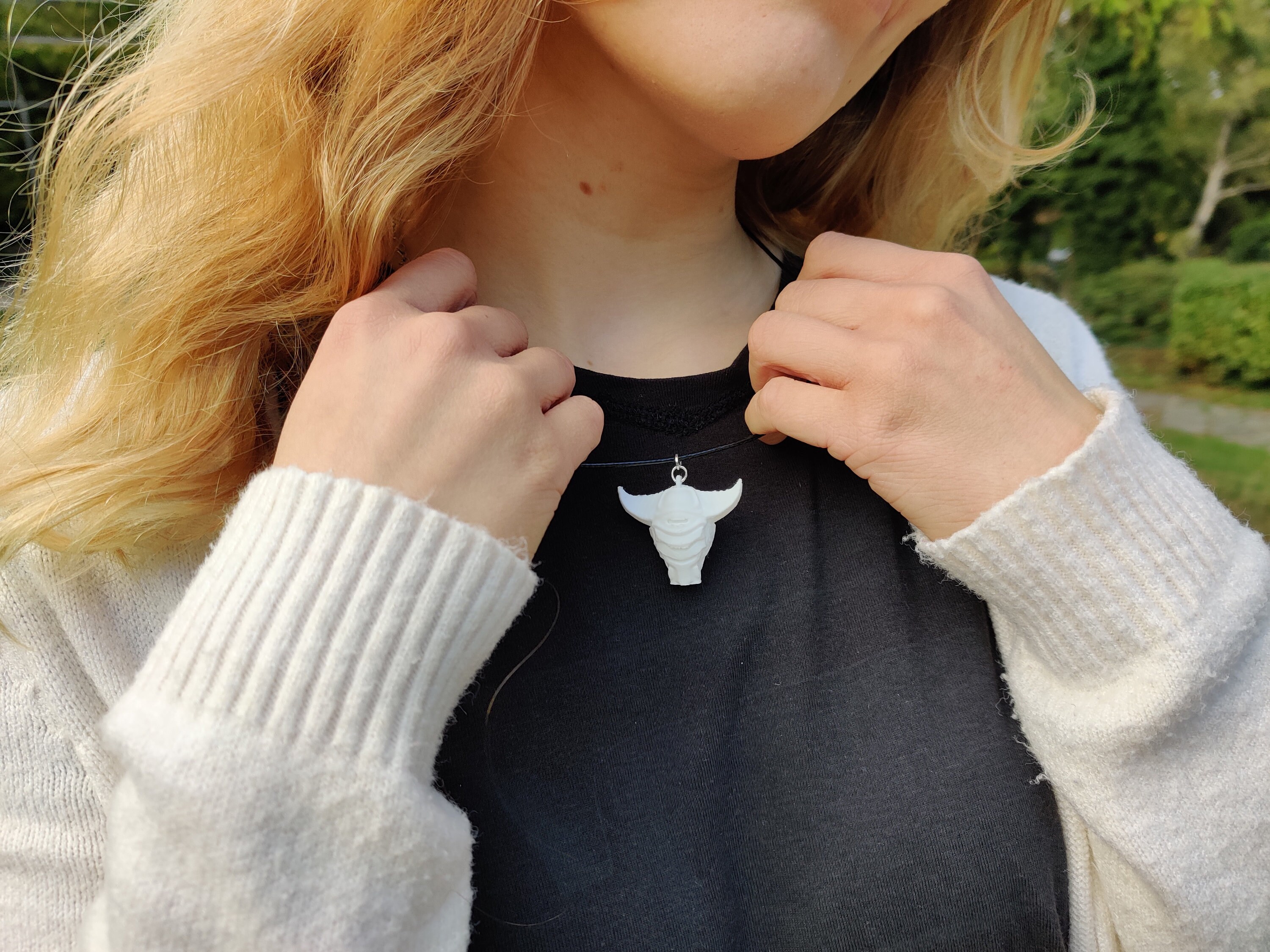 White Whistle Necklace Made in Abyss Etsy