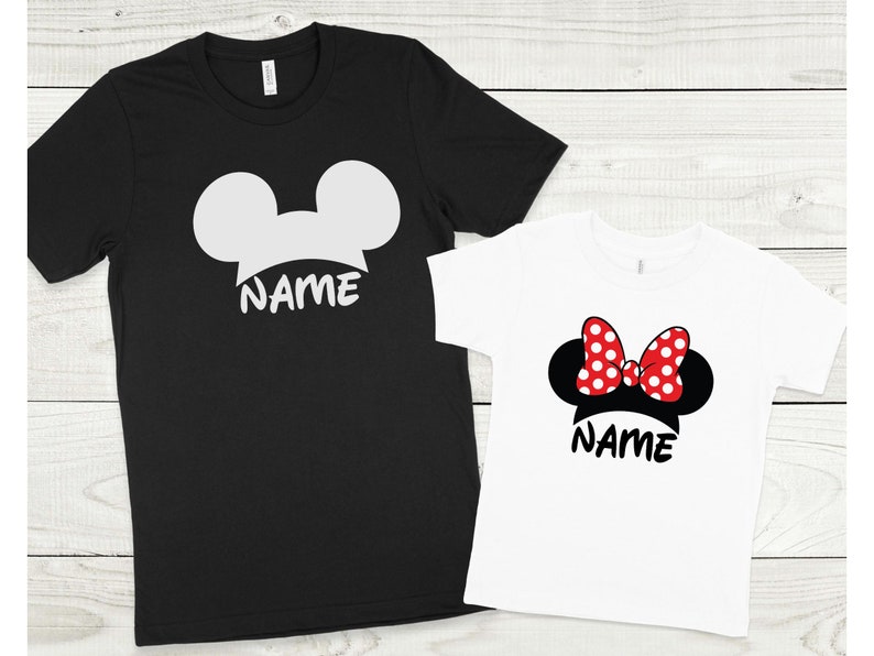 Mickey and Minnie Custom Name Shirts Disney Family Shirt Etsy