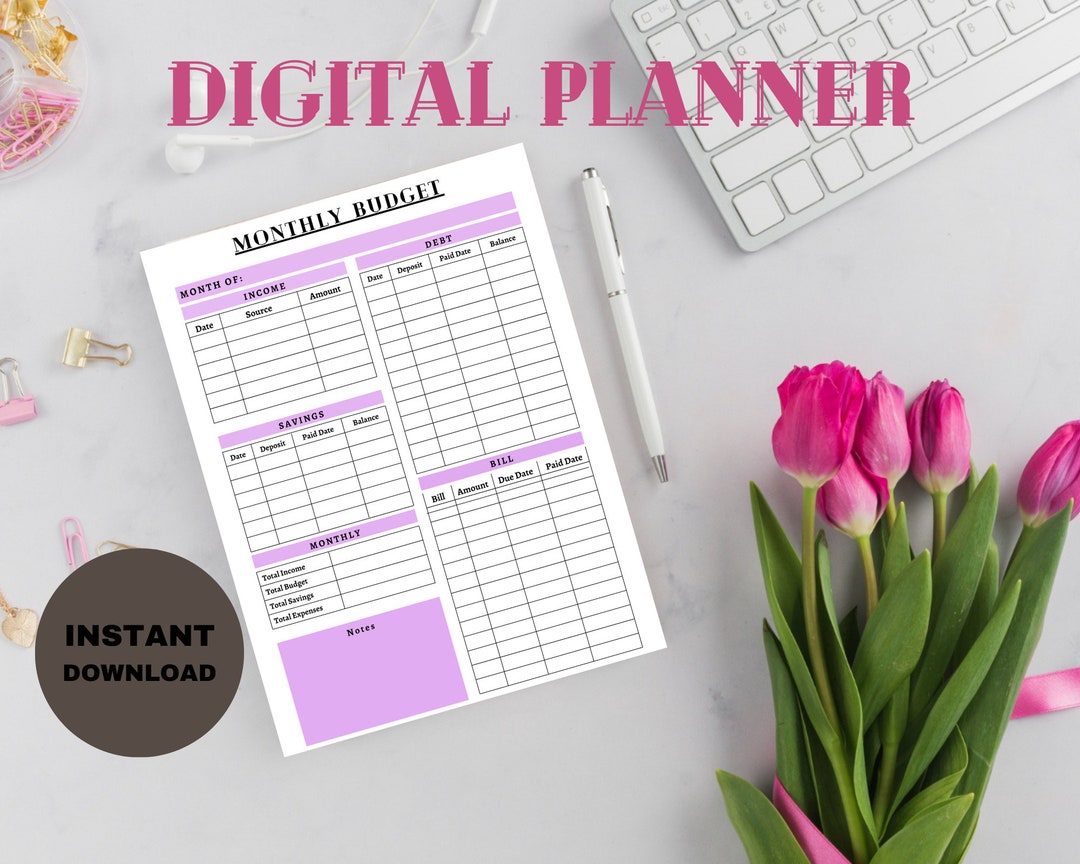 Weekly Budget Template Budget Tracker Digital Template Weekly Budget Weekly Budget Template Budget Tracker Digital Template Weekly Budget