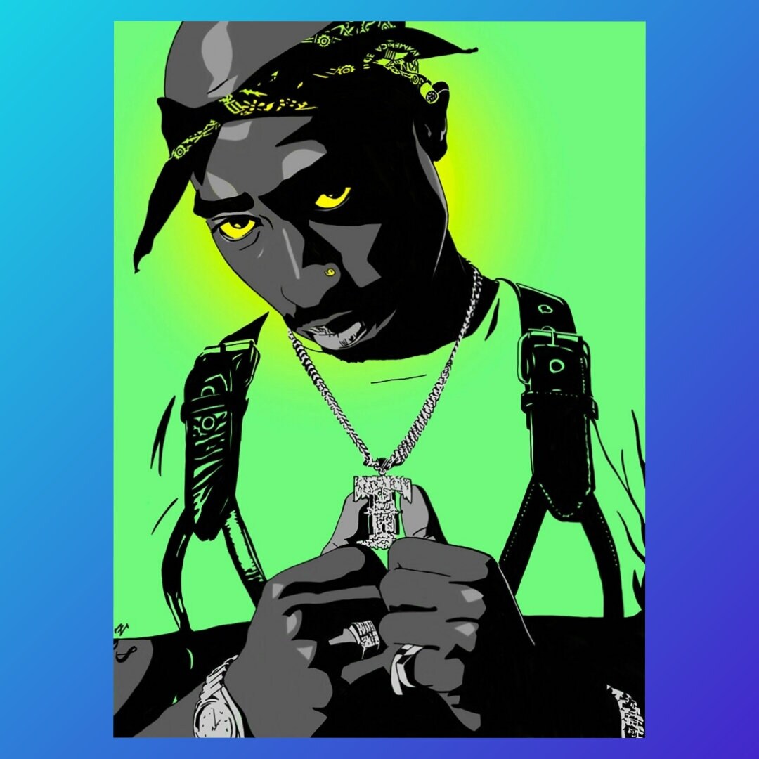 Legacy - Tupac Original Digital Artwork - Paper Print - Etsy