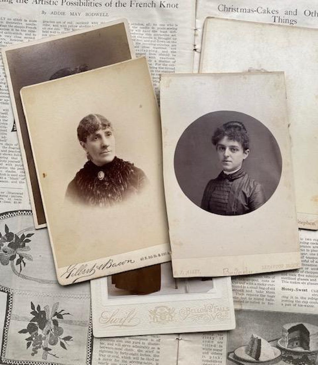 Instant Ancestors -- Vintage Cabinet Cards -- Women (5 Cards) -- Lot 8 ...