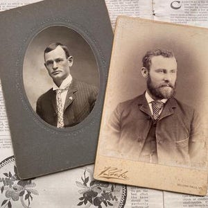 Instant Ancestors -- Vintage Cabinet Cards -- Uomini (5 carte) -- lotto 11