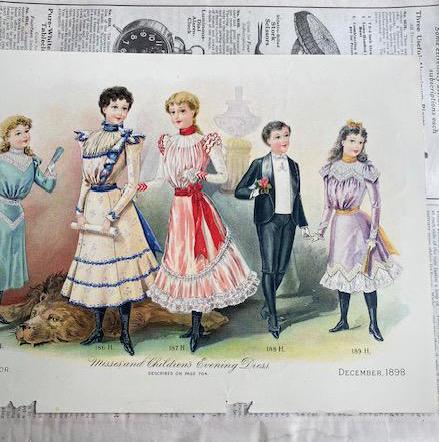 訳あり 11点 フランス アンティーク ファッションプレート 挿絵 銅版画