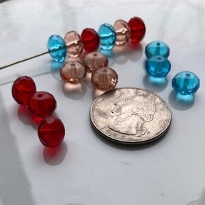 Modern Czech glass beads 9 by 11 mm puffy rondelles 20 image 2