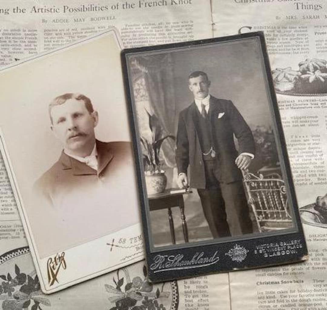 Instant Ancestors -- Vintage Cabinet Cards -- Men (5 Cards) -- Lot 4 - Etsy