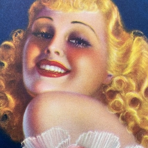 Vintage Pinup Billy Devorss The GIRL With The GOLDEN HAIR Blonde Bombshell