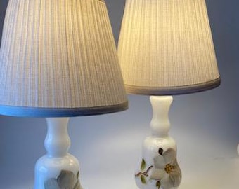 Vintage Hobnail Milk Glass Table Lamp - Etsy