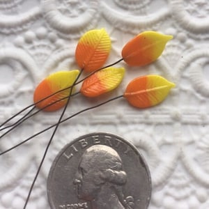 Hojas de vidrio con alambre de lámpara vintage - Naranja y amarillo (13)