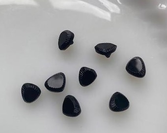 Vintage Czech Glass Buttons 1/2 Dainty Silver & Black Filigrees 7 - Etsy