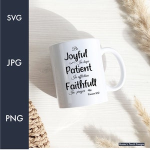 Joyful Svg Png | Scripture Clipart | Christian Svg | Jesus Svg | Religious Svg | Cut Files For Cricut | Silhouette