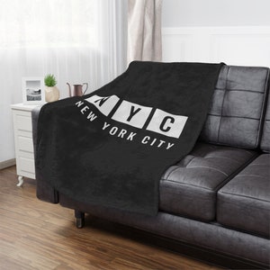NYC Blanket, New York City Minky Blanket, NYC Gift, I love NY,