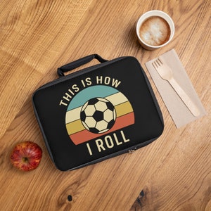 Lunch Bag, Soccer Lunch Box, Back to School Lunch Bag