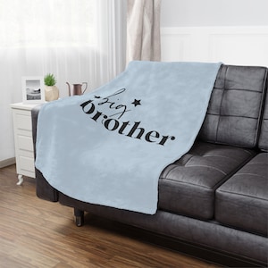 Minky Blanket, Big Brother Blanket, Gift for Son, Bedroom Blanket, TV Blanket