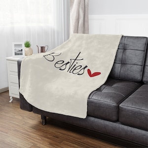Best Friend Blanket, Besties, Gift for Best Friend, Minky Soft Blanket, Gift for her