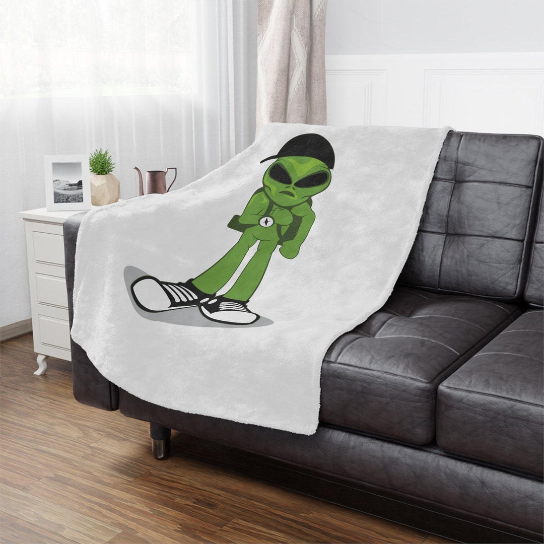 Alien Blanket, Outer Space Alien, Minky Blanket - Etsy