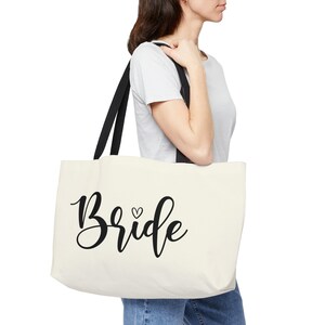 Bride Weekender Tote Bag, For the Bride to be, Tote Bag for the Bride, Wedding Tote, Gift for the Bride