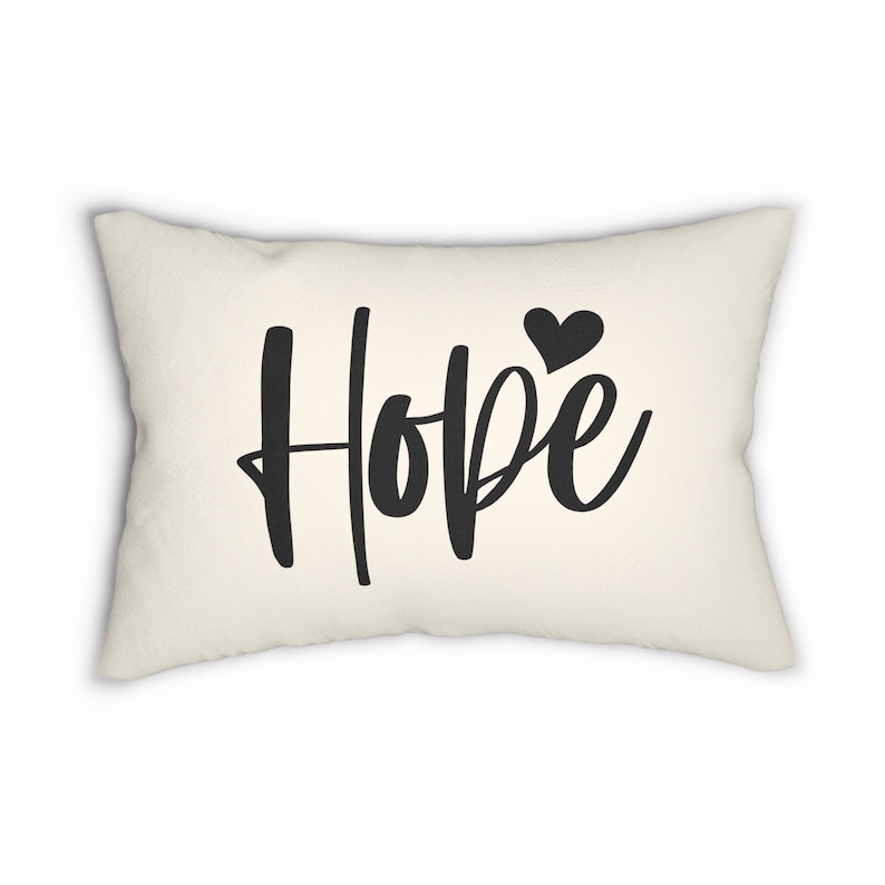 Hope Pillow Home Decor Pillow Accent Pillow Inspirational Etsy